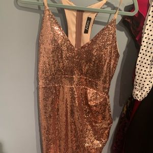 Medium pink sequin dress
